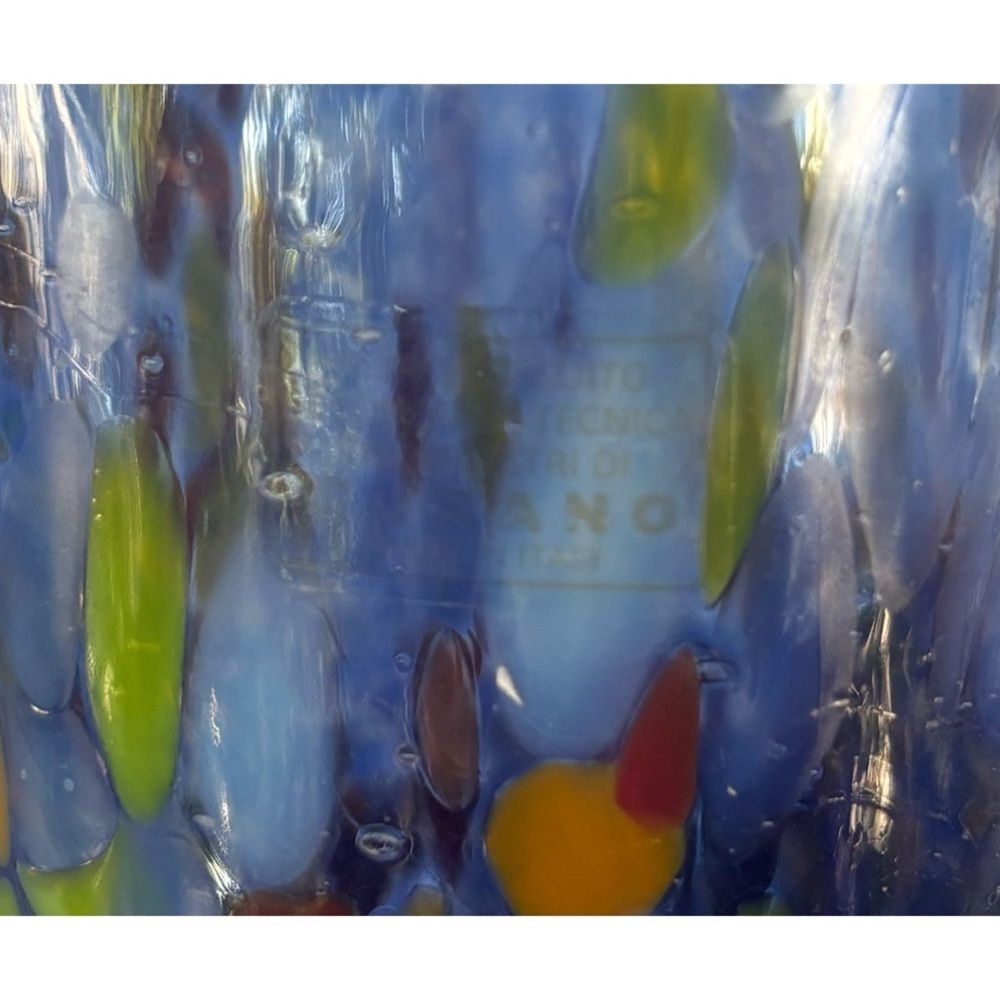 Vintage Murano  Murrine Multicolor Handblown Glass Tumblers ~ Set of 2 - Picture 8 of 8